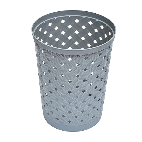 Image of Nilkamal Round Garbage Dustbin|Ideal For Bathroom, Kitchen, Office, Bedroom|Set Includes 1 Dustbin | Size - 13 Ltr | Grey