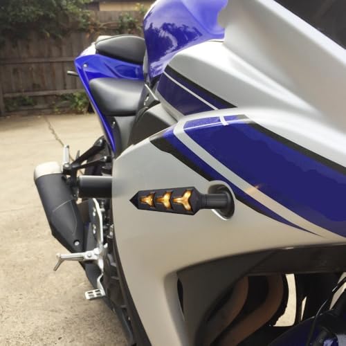 Clignotant pour moto feux coulants LED 12V universels pour carénage MT03 MT15 MT25 YZF