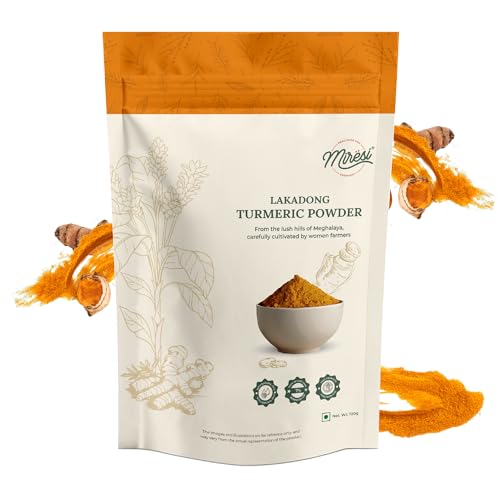 Image of Miresi Lakadong Turmeric Powder, 7% Curcumin - Lead Chromate Free, ETO Free, Sustainably Sourced, 100g (Pack of 1)
