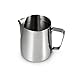 YOUZiNGS Bricco per latte in acciaio inox per schiumare, 350 ml, montalatte per caffè, schiuma di latte, bricco per schiumare, caffetteria, colore: argento lucido