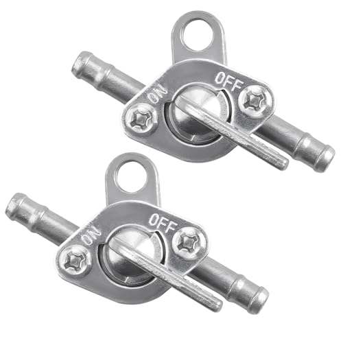 VCYOPN 2PCS Inline Fuel Tank Tap Valve, 6mm Motorcycle Gas Fuel Tank Tap On-Off Switch, Inline Gas Shut Off Valve for 50cc 70cc 90cc 110cc 125cc 140cc 150cc Go Kart Dirt Bike ATV