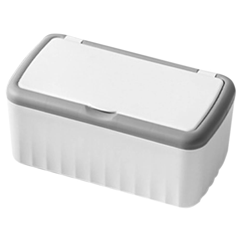 Gatuida Rectangular Tissue Box Cover with Lid for Large Capacity Disposable Facial Towel Storage, Multifunction Tissue Storage Box Made of Sturdy Pp, Sealed Design Keeps Bathroom and Baby