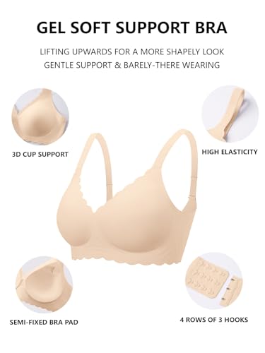 60% OFF COCOMARTS Jelly Bras for Women No Underwire Scalloped Tshirt Bra - image 5