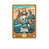 ASIOADWNA Tin Sign Vintage Legend Of Zelda Video Game Poster Canvas Poster Mural Art Poster Home Decoration Player Room Decoration Wall Decor Decorations Art Poster Gift Metal Sign 8x12Inch