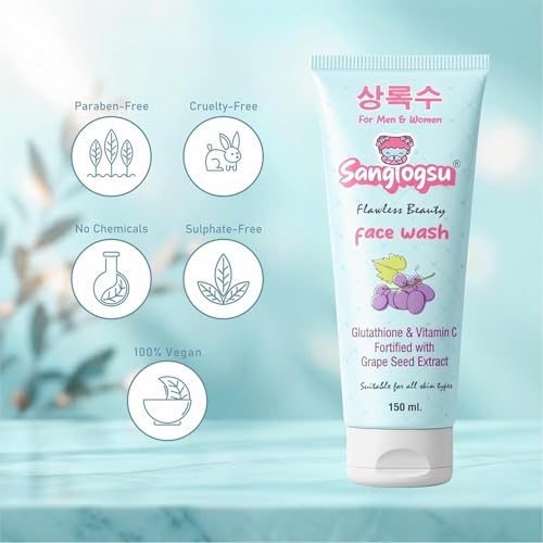 Image of Glutathione and Vitamin C Fortified with Grape Seed Extract Face wash All Skin Types 150ml