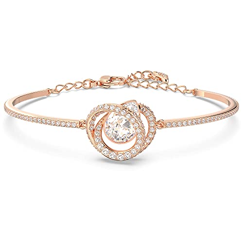 Swarovski Generation bangle, White, Rose-gold tone plated4