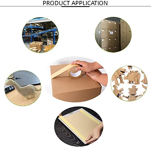 Lucasng Packing Packaging Brown Kraft Paper Gummed Tape For Masking,Moving,Shipping Carton Sealing Tape,Picture Frame Backing Tape,150Ft Length X 2" Width #TOP5