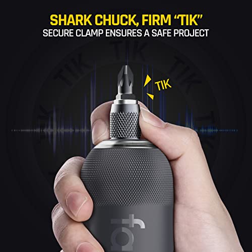 Fanttik L1 Pro Cordless Screwdriver, Electric Screwdriver Set with 14 Bits, Digital Screen, Li-ion 2000mAh, 1/4''Hex, 6 Torque Settings 0.5-6 N.m, Variable Speed, Front LED-Grey