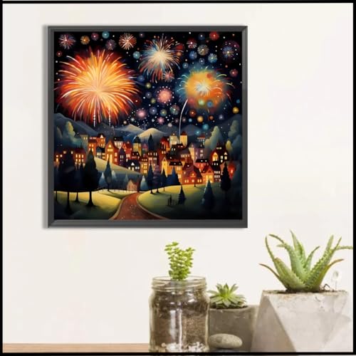 Image of CRYSENDO DIY Diamond Crystal Painting Kit | Embroidery 5D Diwali Diamond Painting Theme | Mosaic Cross Stitch Full Drill Diamond Painting | Ideal for Gifts, Home Wall Decor (50 X 40cm)