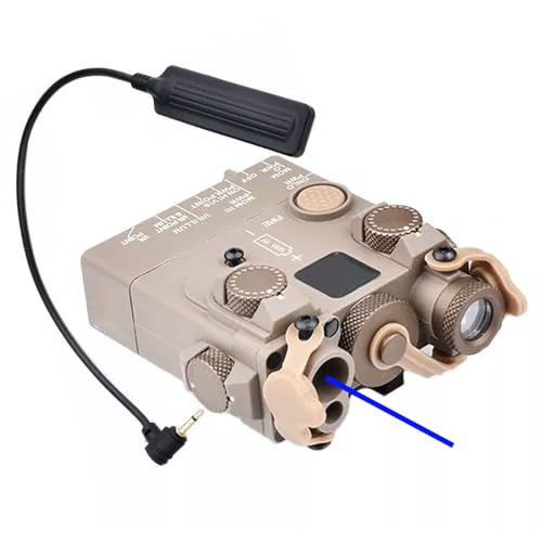 Nylon DL-A2 Aiming Laser Sight Box(with Infrared IR Laser + LED White Flashlight & Mount+Blue Laser) & Modular Remote Wire Pressure Switch, DE