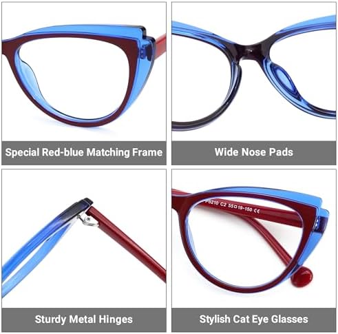 Zeelool Stylish Cat-eye Glasses Frame with Non-prescription Clear Lens for Women