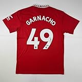 Autographed/Signed Alejandro Garnacho Manchester United Red Soccer Jersey Beckett BAS COA