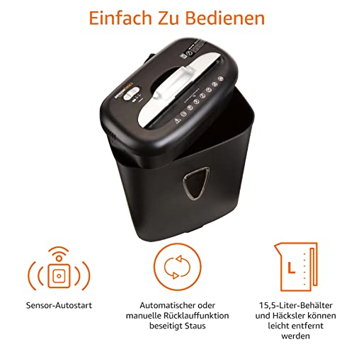 Aktenvernichter Sicherheitsstufe 3 von Amazon Basics