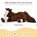 Tezituor 47 Inch Giant Realistic Horse Stuffed Animal, Hugging Soft 4ft Stuffed Pony Plush Pillow, Large Stuffed Horse Plush Farm Toy for Boys Girls, Chocolate