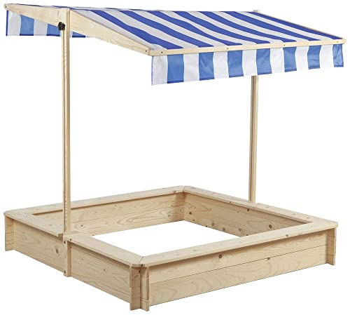 Sabbiera con tetto bianco-blu