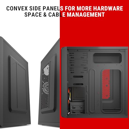 Image of Ant Value X1 ATX Computer Case /Business /Gaming Cabinet - Black | Support ATX, M-ATX, ITX | Pre-Installed 1 Front Fan