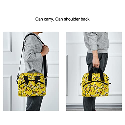 Little Yellow Duck Lunch Bag for Kids Insulated Cooler Lunch Box Large Capacity Lunch Organizer for Boys Girls - Image 4