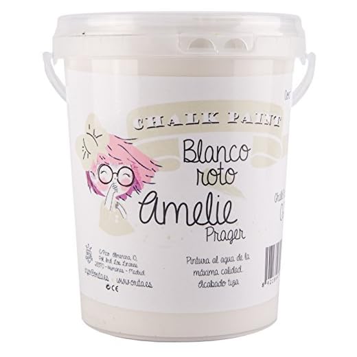 Amelie Prager 1000-02 Pintura a la Tiza, Blanco Roto, 1 l