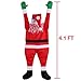 TOLOCO 4.92 FT Hanging Santa Claus, Christmas Decorations, Christmas Ornaments for Roof, Porch, Gutter, Balcony, Christmas Decor Outdoor and Indoor