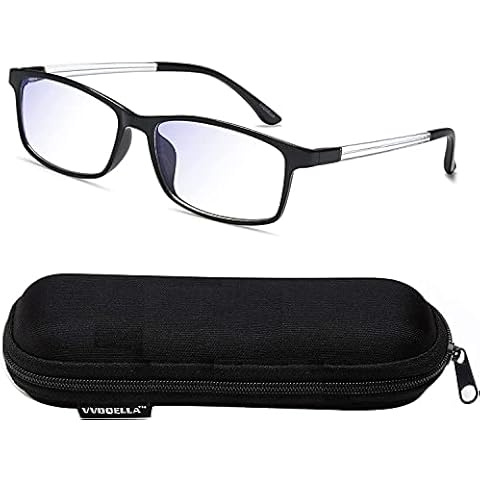 Blue Light Blocking Reading Glasses Men Anti Glare Scratch Readers Women TR90 Lightweight Frame Computer Glasses 2.5 Cover