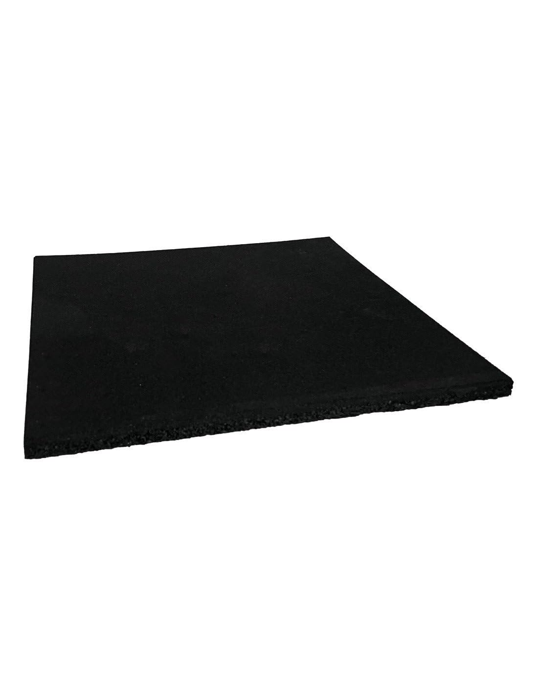 JARDIN202 - Pack Entrena 20mm- Loseta de caucho 50x50cm Negra Maciza Profesional