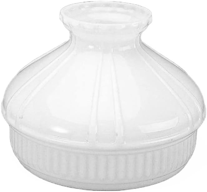 Aladdin Opal White Decorative Molded Glass Oil Lamp Shade 10 inch