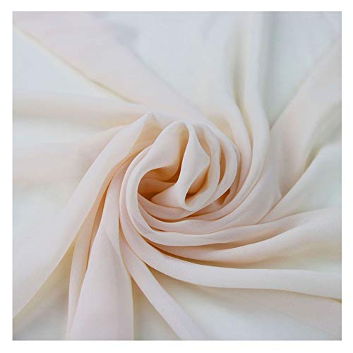58" Solid Color Chiffon Fabric Rustic Sheer Bridal Wedding Party Decorations Backdrop, Blush, 5 Yards