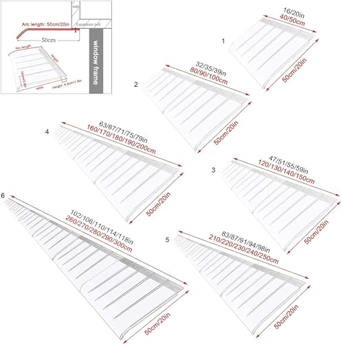Auvent de porte d'entrée en polycarbonate transparent extensible contre la pluie - 7