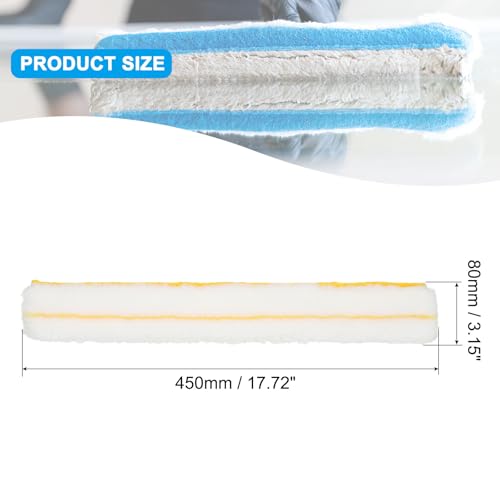 Image of MECCANIXITY Microfiber Scrubber Replacement Head 17.72 Inch for Window Glass Marble Wall Home Bathroom, White