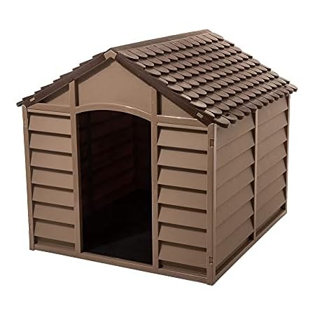 Starplast Dog House Kennel - Weather & Water Resistant - Easy Assembly - Perfect for Small to Large Sized Dogs