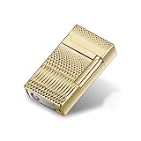 Briquet au butane Cool Briquet rechargeable coupe-vent Jet Flame Briquets traditionnels avec cadran de flamme réglable Rouleau d'allumage vertical Briquet en métal for gril BBQ Bougie Cuisson Camping
