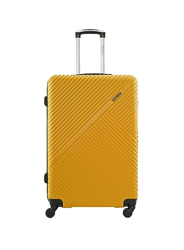 Vizro Series 1 Piece Durable Lightweight Large 28 inches Carrying 30KG Material-ABS 4 Wheels Hardsided Travel Suitcase - Yellow