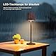 Nixtrve LED Tischlampe Kabellos Höhenverstellbar, USB-C Nachttischlampe mit 3 Lichtfarben Dimmbar, Tragbare Metall Akku Tischleuchte für Wohnzimmer, Schlafzimmer & Outdoor (Schwarz)