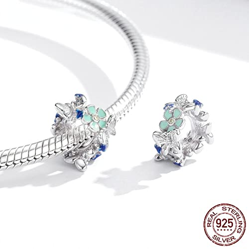 Cuentas de plata de ley 925 para hacer joyas pulseras collares con dijes jardín 4
