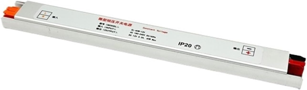 LED Micro Switch Power Supply DC12V 6W 12W 24W 36W 48W 60W Wardrobe Cabinet Light Strip Module Plastic Shell Transformer(DC12V5A60W(312 * 18 * 18mm))