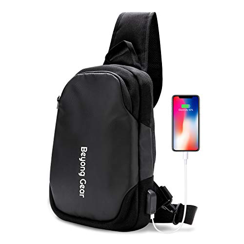 BeyongGear Crossbody Sling Backpack - Anti-theft Waterproof Shoulder Bag Travel Hiking Chest Bag Daypack Fit for 9.7