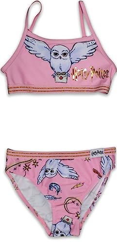 Harry Potter Hedwig - Traje de baño para niñas, rosa, 4 años