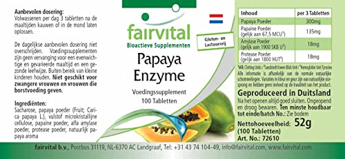 Papaja enzym tabletten - HOOG GEDOSEERD - VEGAN - 100 tabletten - met Papaïne, amylase en protease, (Carica papaya) - Image 8