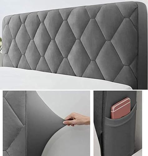 Hearda Kopfteil Bezug Schwarz 200cm - PU Leder Hülle Wasserdicht Für Bettkopfteile