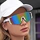 Prmape Schnelle Brille Damen, Polarisiert Fahrradbrille Herren, UV400 Sportbrille Winddicht, Sport Sonnenbrille Damen Herren für Outdooraktivitäten MTB Rennrad Radfahren Ski Golf
