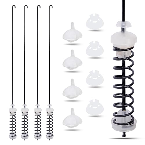 4Pcs Washer Suspension Rod Kit Replaces For Amana NTW4605EW0 NTW4516FW1 NTW4516FW2 NTW4516FW3 Whirlpool WTW4800BQ0 WTW4800BQ1 WET4027HW0 WTW4616FW2 WTW4815EW0 WTW4815EW1 WTW4816FW1 WTW4816FW2 Washer