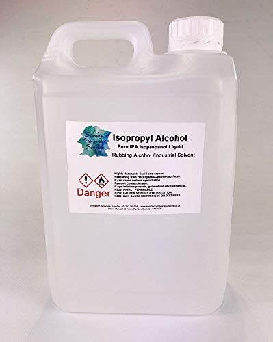 Swindon Composite Supplies : IPA - Isopropyl Alcohol 99.9%-PURE IPA - Disinfectant Sanitiser Cleaner - Rubbing Alcohol (2.5 Litre)