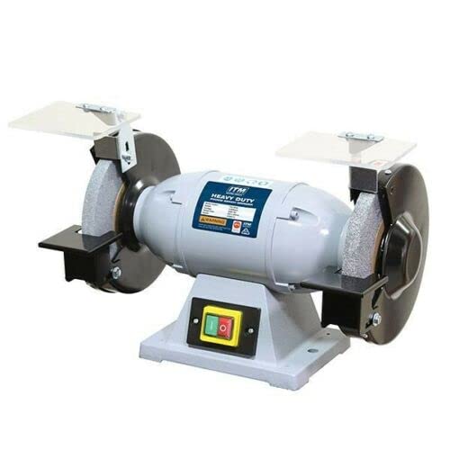ITM Industrial 8" 200mm Bench Grinder Portable Grinding Machine NVR 240V with Grinding Wheel, GR801A