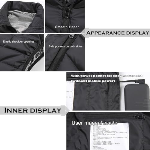 2025 Upgraded Heated Gilet Men Women Heated Vest Electric Heated Waistcoat Usb Rechargeable Heated Body Warmer3