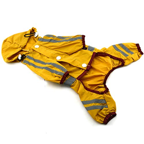 POPETPOP Capa de chuva para cães de PVC camada única para filhotes de chuva, impermeável, respirável