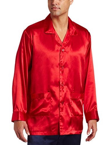 Pyjama satin pour hommes avec poches pratiques haut de sommeil fluide