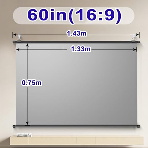 Pantalla portátil para proyector 60in 16:9 retráctil miniatura 2