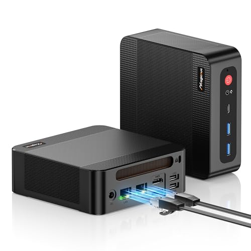 MAGICNUC AG2 Home-Gaming-Mini PC, Ryzen 7 7840HS(Beats 8745H, Up to 5.1GHz), 32GB DDR5, 512GB PCIe SSD Mini Desktop Computer, USB-C/DP/HDMI, 4K Triple Display, Dual LAN, WiFi 6E, BT 5.2, Micro PC