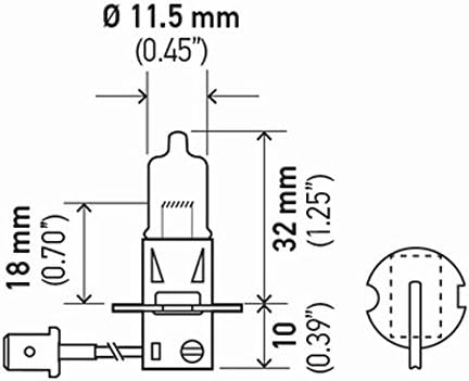 Miniatura 2 de HELLA Bombilla halógena estándar H3 Bullet, 12 V, 55 W