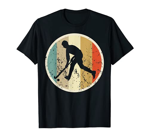 Vintage Retrò Joueur de hockey sur gazon Maglietta